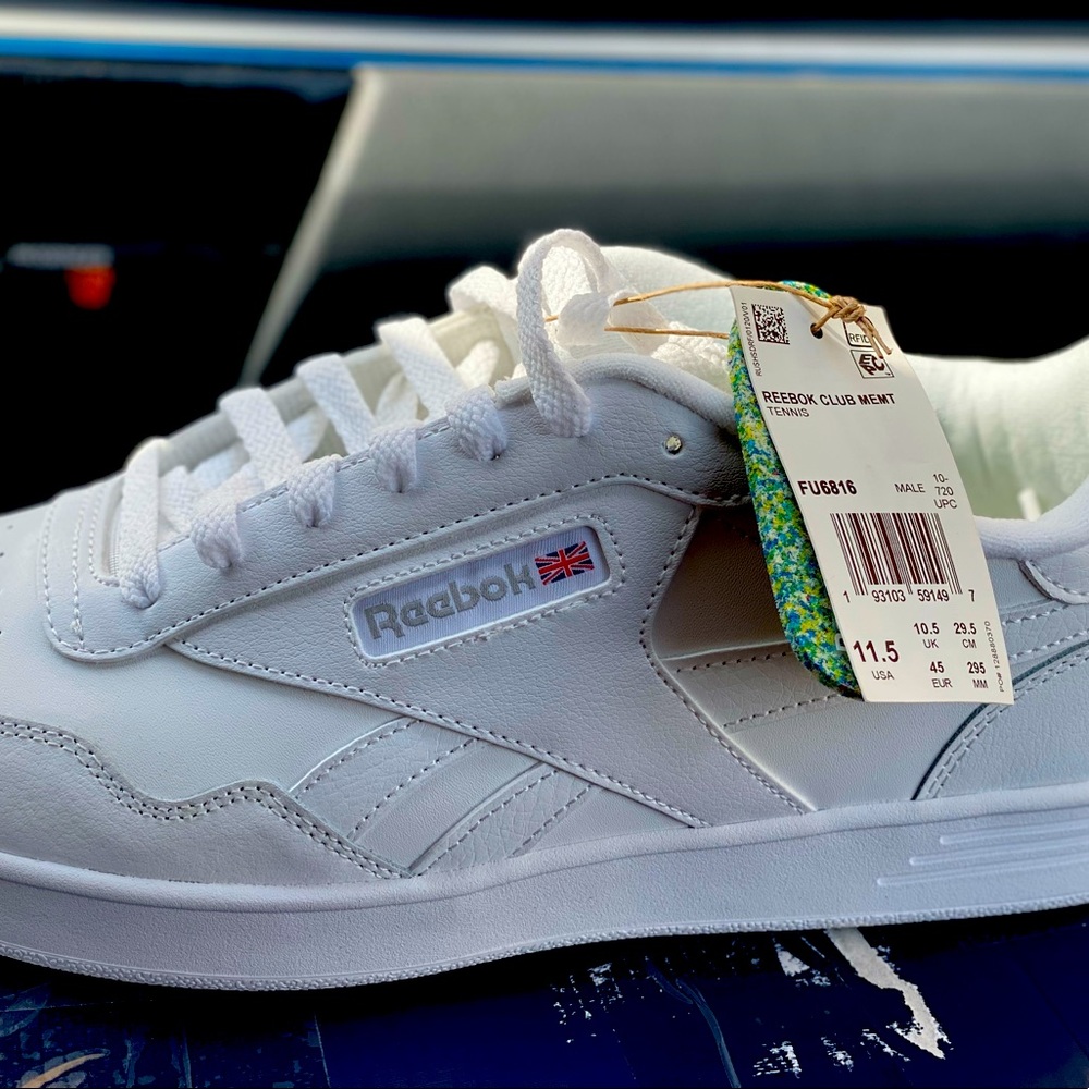 Reebok Men's Club Memt Classic White/Steel. 11.5 Male